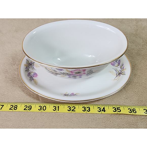 Hutschenreuther Gravy Bowl w Plate Turvel Porcelain Bavaria Germany US Zone Vtg - Picture 13 of 13